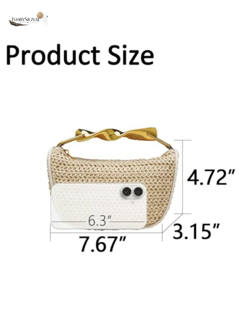 Handmade Straw Crossbody Bag Women Summer Beach Woven Shoulder Purse with 2 - Picture 5 of 6
